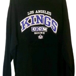 LA Kings Hockey Vtg Mens Black Pullover Sweatshirt XXLarge CCM NHL